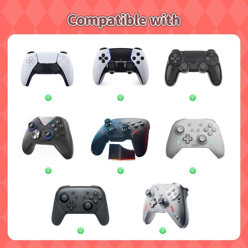 Kuitmor Silicone Thumb Grip Caps for PS5 Controller,Thumbsticks Cover Set Compatible with Switch Pro Controller and PS4 PS5 Controller,4PCS - HelloCat - Image 2